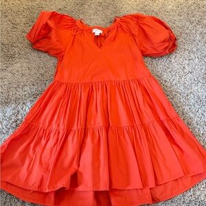 Jessica Women's Casual Orange Dress